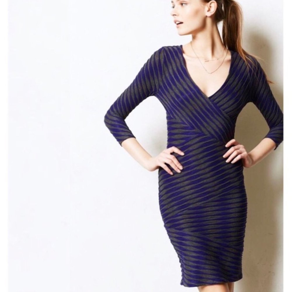 Plenty by Tracy Reese Stacked Jersey Bodycon Midi Dress XSP